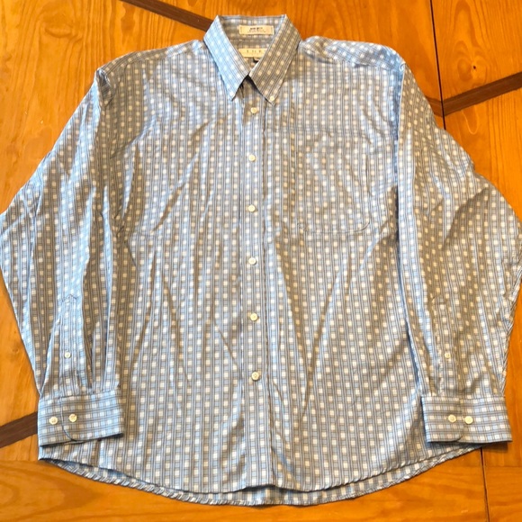 Men’s Button Up ENRO L/S Blue White XLarge - Picture 1 of 4